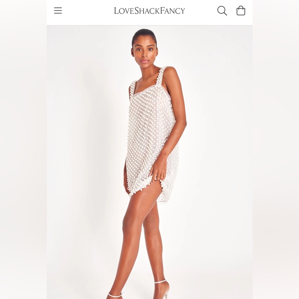 BRAND NEW love shack fancy pearl sheer dress. It doesn't fit me the right way